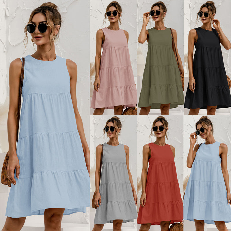 Women's Cool Cotton Summer Swing Dress