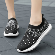Women's Sparkling Glitter Sock Loafer Tennis Shoes