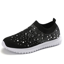 Women's Sparkling Glitter Sock Loafer Tennis Shoes