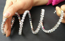 Ladies Rhinestone Crystal Spiral Bangle Bracelet