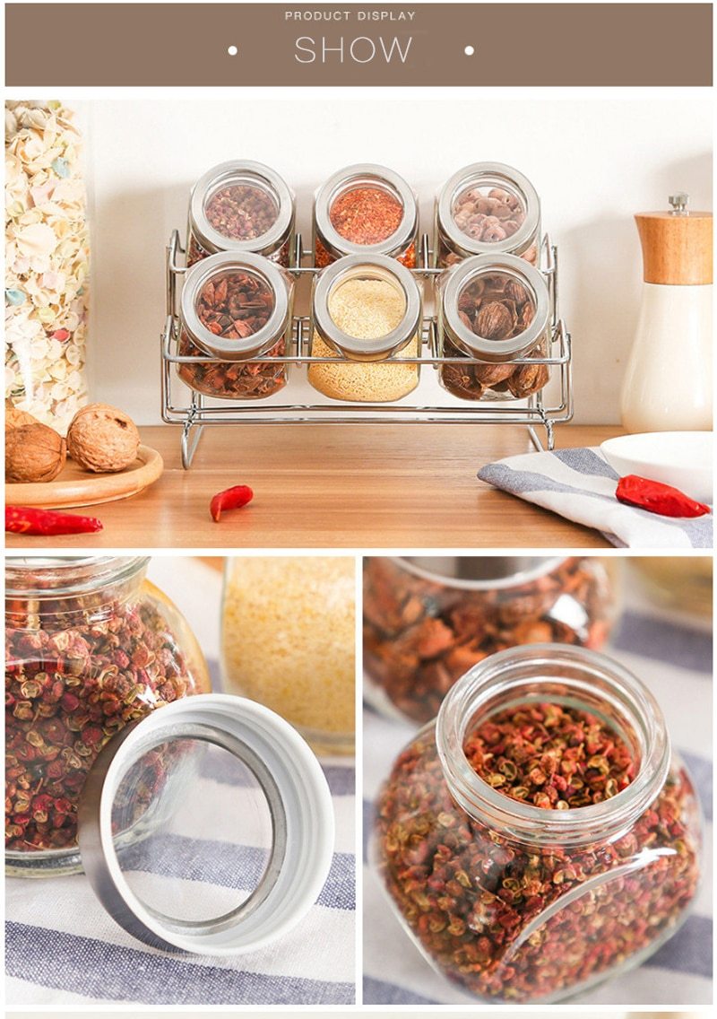 Spice Glass Jars Kit, 3 Different Sizes Available – Talented Kitchen