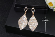 Ladies Large Classic Tear Drop Rhinestone Crystal Earrings