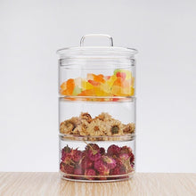 3-layer Stacking Glass Jar Container Set With Bamboo or Glass Lid - Classy Stores Online